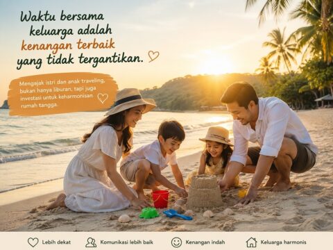 Pentingnya Mengajak Istri dan Anak Traveling Untuk Keharmonisan Rumah Tangga